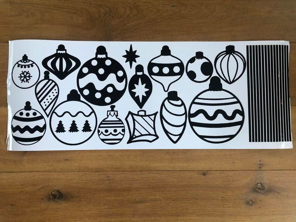 Herbruikbare raamsticker kerstballen, Diversen, Kerst, Ophalen of Verzenden, Nieuw