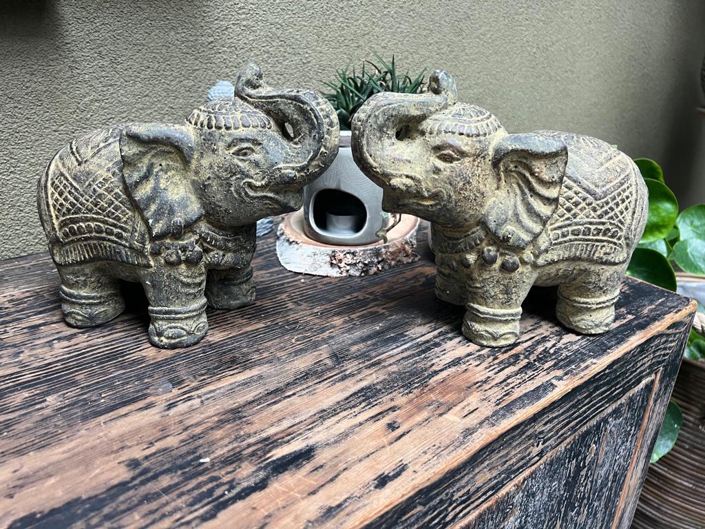 Olifant beeld uit Indonesie Bali oosters zandsteen Indische, Ophalen of Verzenden, Nieuw, Dier