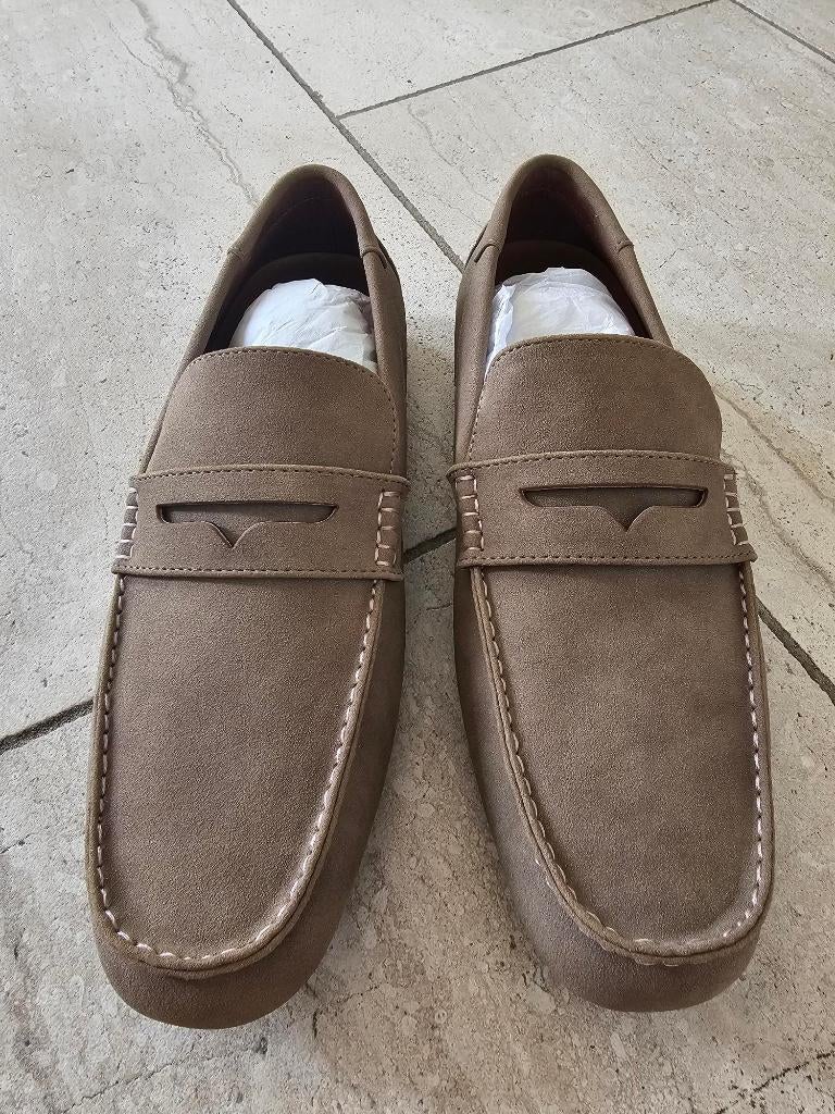 Pier One instappers-loafers  Taupe / Beige maat 42, Kleding | Heren, Schoenen, Loafers, Overige kleuren, Verzenden, Nieuw