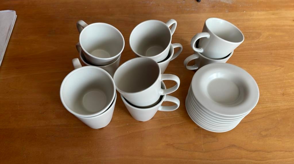 10x kop en schotel- Ikea, Ophalen, Zo goed als nieuw, Effen, Kop(pen) en/of Schotel(s)