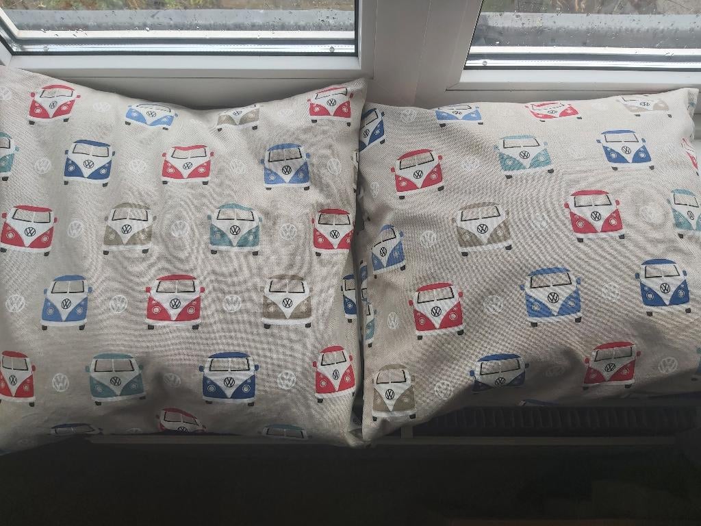 Set VW T1 kussentjes, Ophalen, Zo goed als nieuw, Bruin, Vierkant