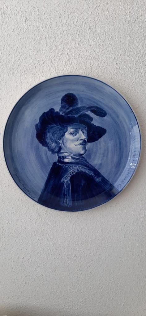 Delfts Blauw bord Rembrandt, Ophalen of Verzenden
