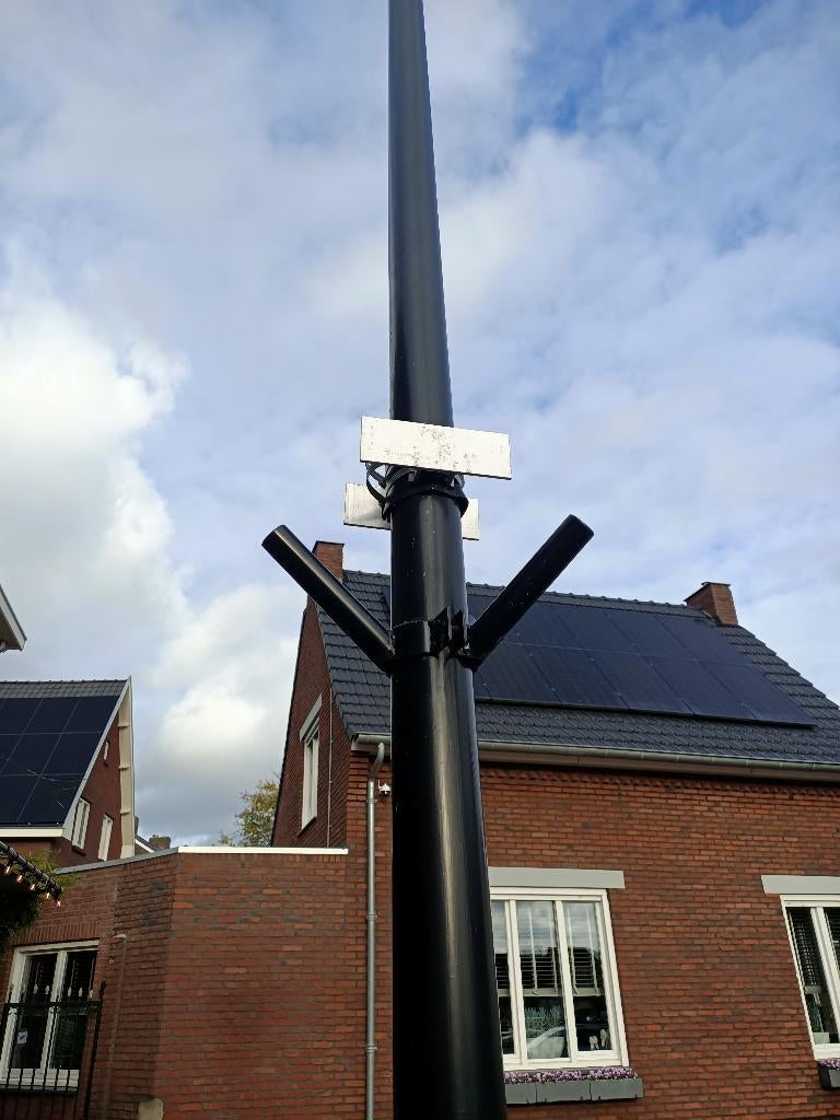 Vlaggenstokhouder voor lantarenpaal 3 voudig. maatwerk, Diversen, Vlaggen en Wimpels, Zo goed als nieuw, Ophalen of Verzenden