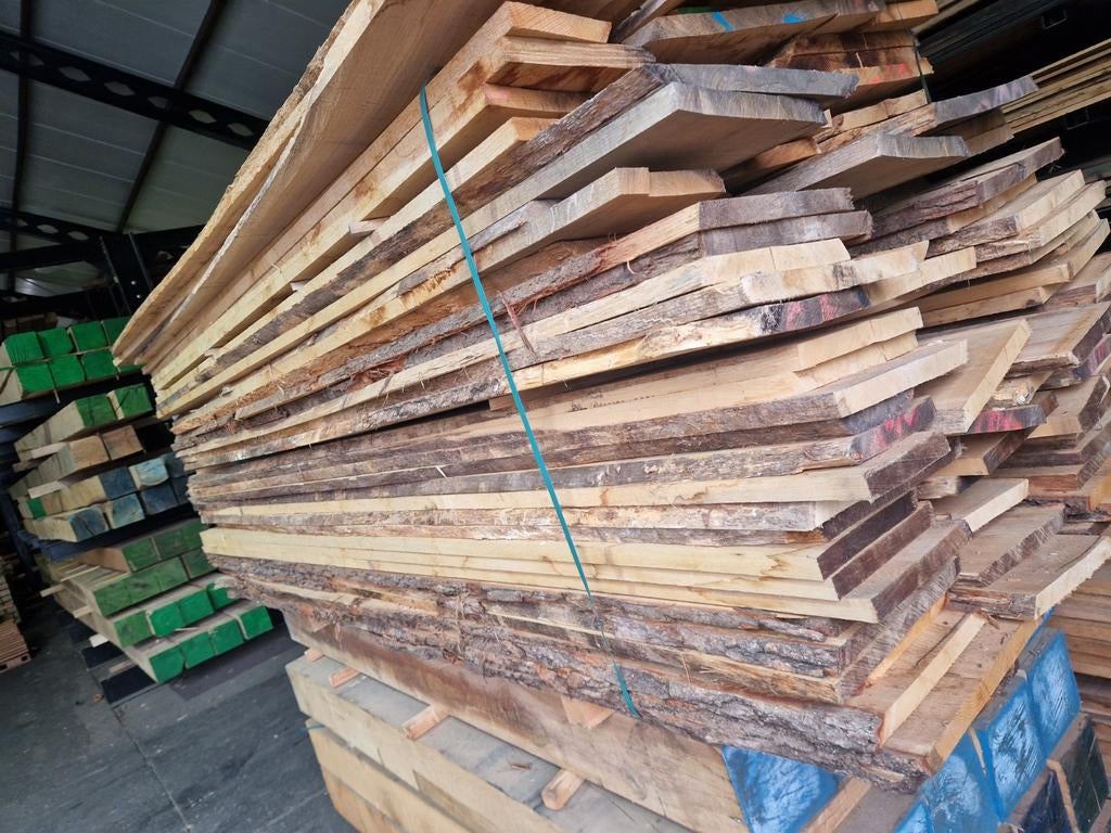 partij eiken schaaldelen, Doe-het-zelf en Verbouw, Hout en Planken, 25 tot 50 mm, Eiken, Nieuw, Ophalen of Verzenden