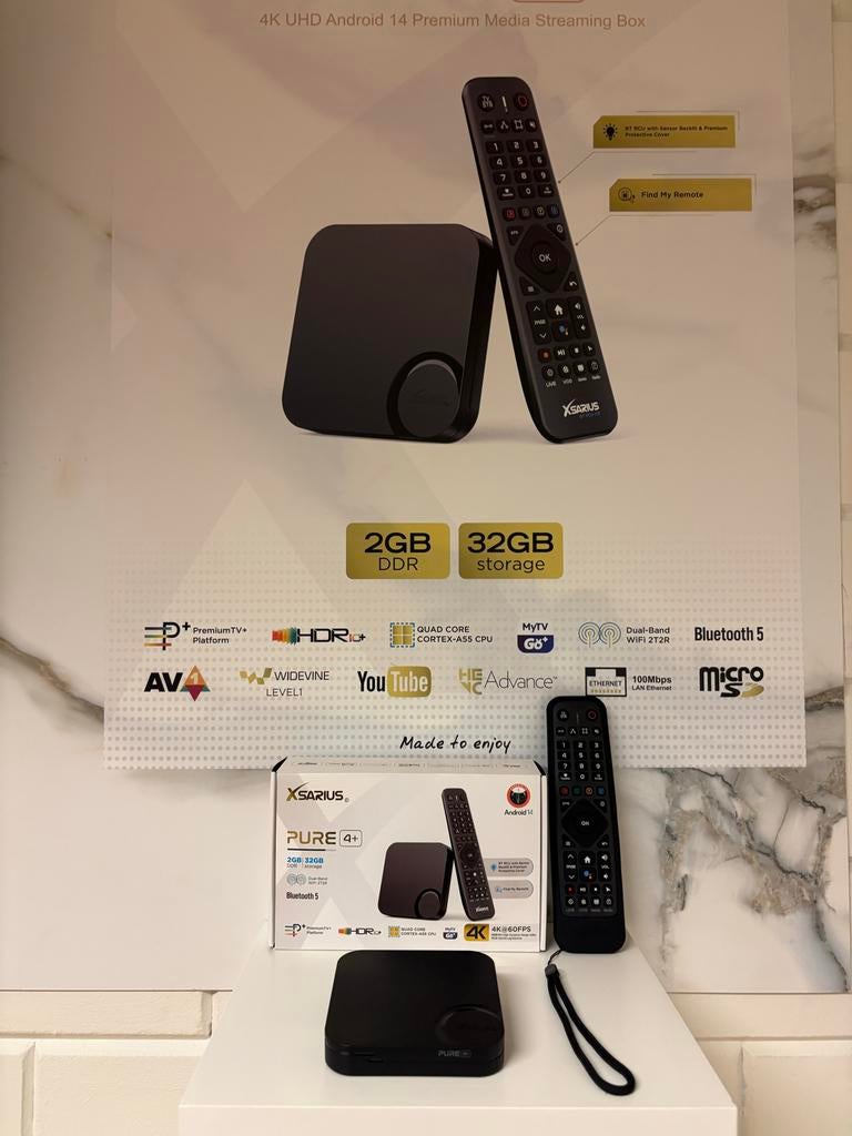 Xsarius Pure 4+  Media Streaming Box, Ophalen of Verzenden, Nieuw, HDMI