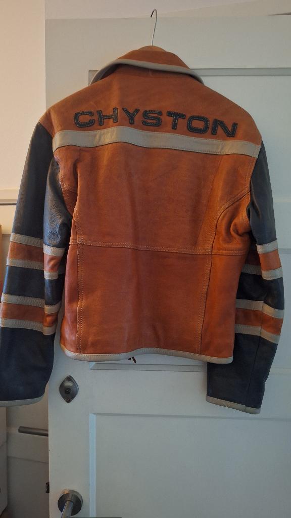 Stoere lederen Chyston motorjack, Motoren, Kleding | Motorkleding, Jas | leer, Dames, Tweedehands, Ophalen of Verzenden
