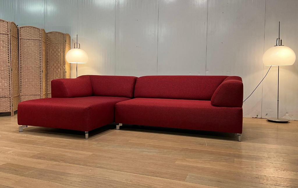 NIEUW Gestoffeerde Leolux Faya Lobi Hoekbank Rood, 250 tot 300 cm, Hoekbank, Nieuw, Ophalen of Verzenden