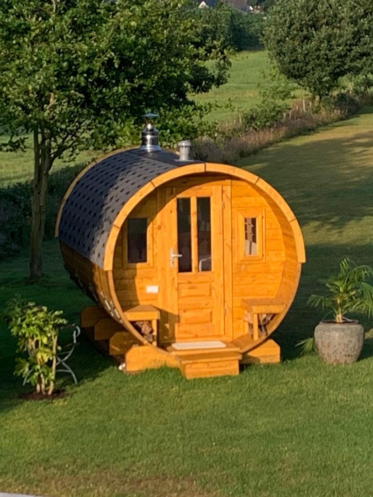 luxe degelijke barrel sauna s van 2-6 meter ruime sta hoogte, Ophalen, Nieuw, Fins of Traditioneel, Complete sauna