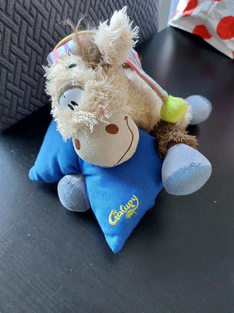 Diddl galupy knuffel op kussen met slaapmuts, Ophalen of Verzenden, Zo goed als nieuw, Knuffel