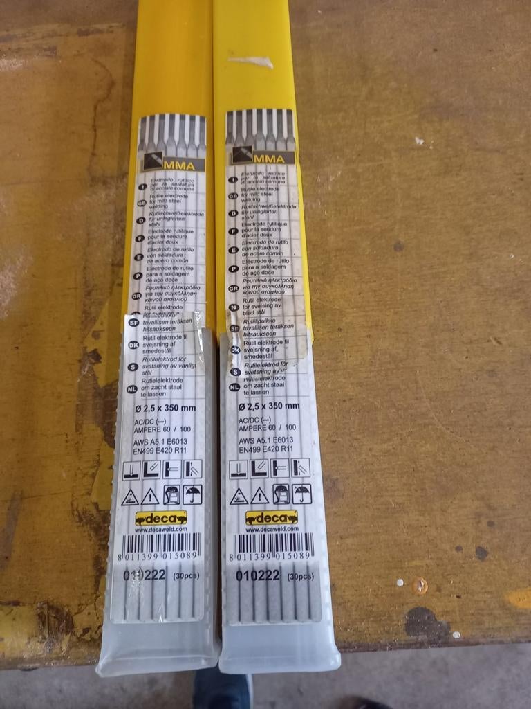 Laselektroden, Ophalen, Nieuw, 150 tot 250 ampère, Elektroden