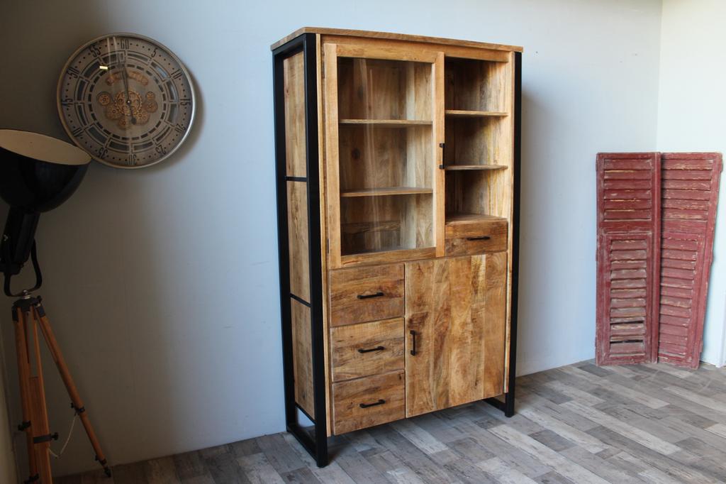Vitrinekasten mangohout, direct leverbaar! Wand kast mango, Huis en Inrichting, Slim meubelen, Lindberghstraat 29, Nieuw, Ophalen of Verzenden