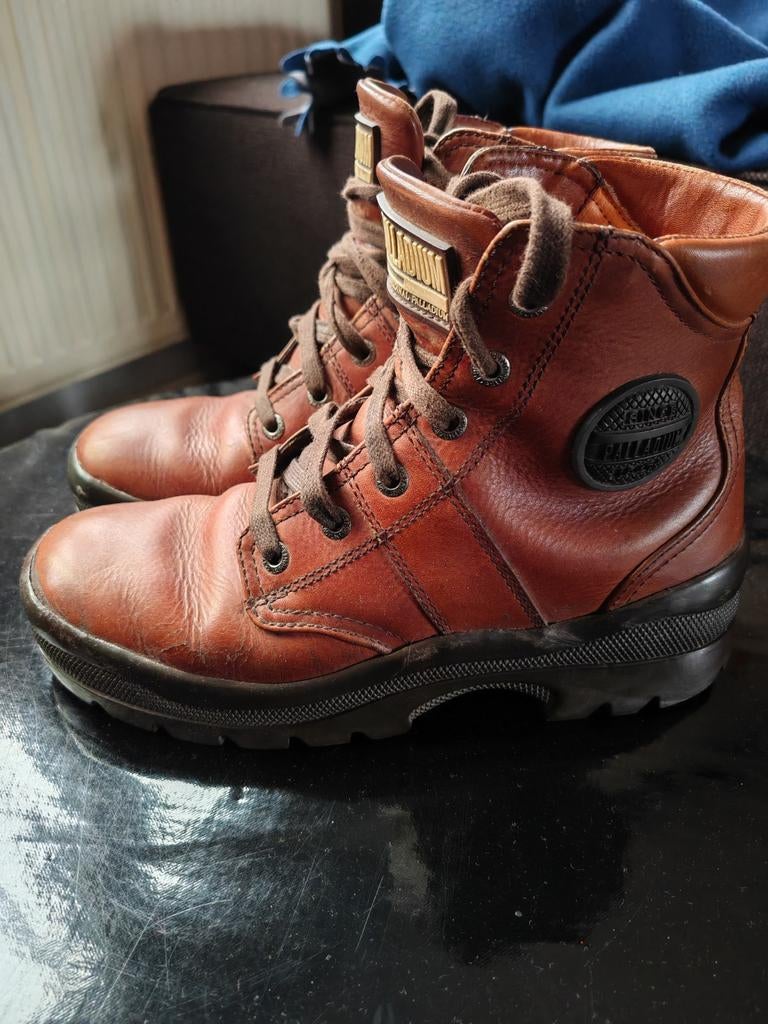 Palladium leer boots, heren schoenen, Ophalen of Verzenden, Bruin, Boots
