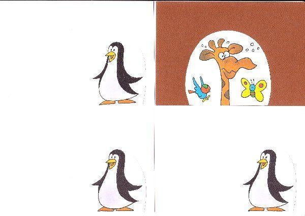 k019) pinguings en giraffe, Ophalen of Verzenden, Zo goed als nieuw, Dieren