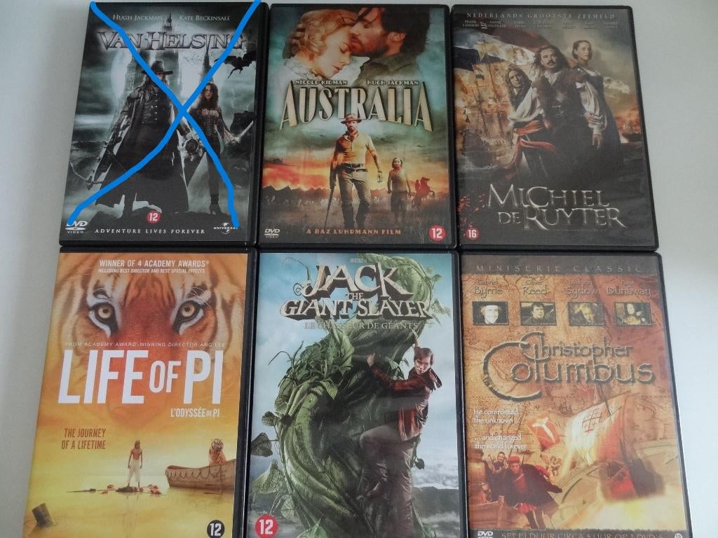Diverse DVD's avonturenfilms, Alle leeftijden, Ophalen, Zo goed als nieuw