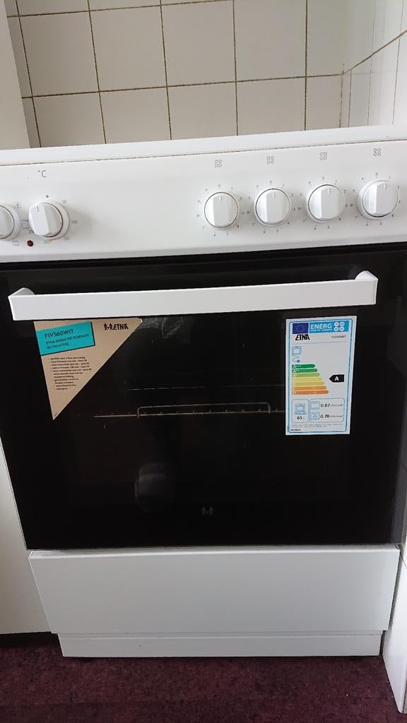 Etna electrisch fornuis met oven, Gebruikt, Hete lucht, Ophalen of Verzenden, Draaiplateau