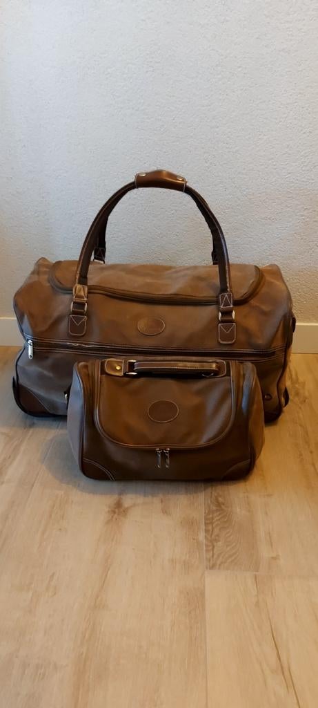 Twee mooie reistassen, Sieraden, Tassen en Uiterlijk, Tassen | Reistassen en Weekendtassen, Gebruikt, Bruin, 30 cm of meer, Minder dan 35 cm