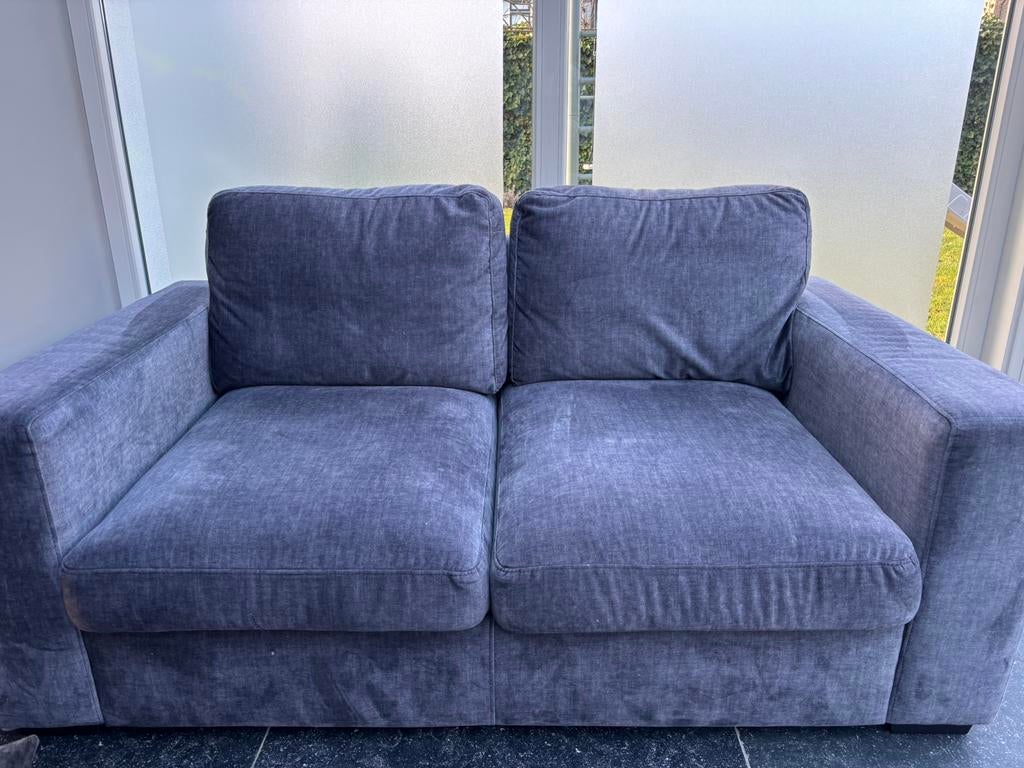 Antraciet tweezitsbank, Huis en Inrichting, Banken | Bankstellen, Ophalen, 150 tot 200 cm, Tweepersoons, 75 tot 100 cm
