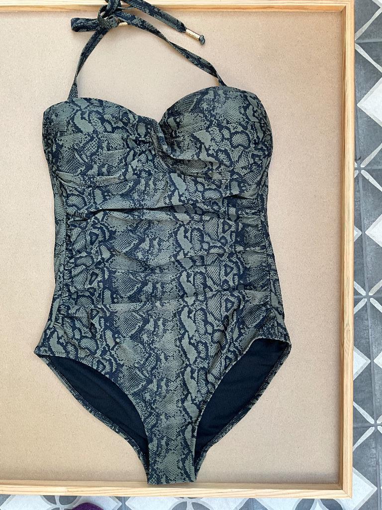 Beachwave corrigerend badpak maat 40 slangenprint, Zwart, Nieuw, Badpak, Ophalen of Verzenden