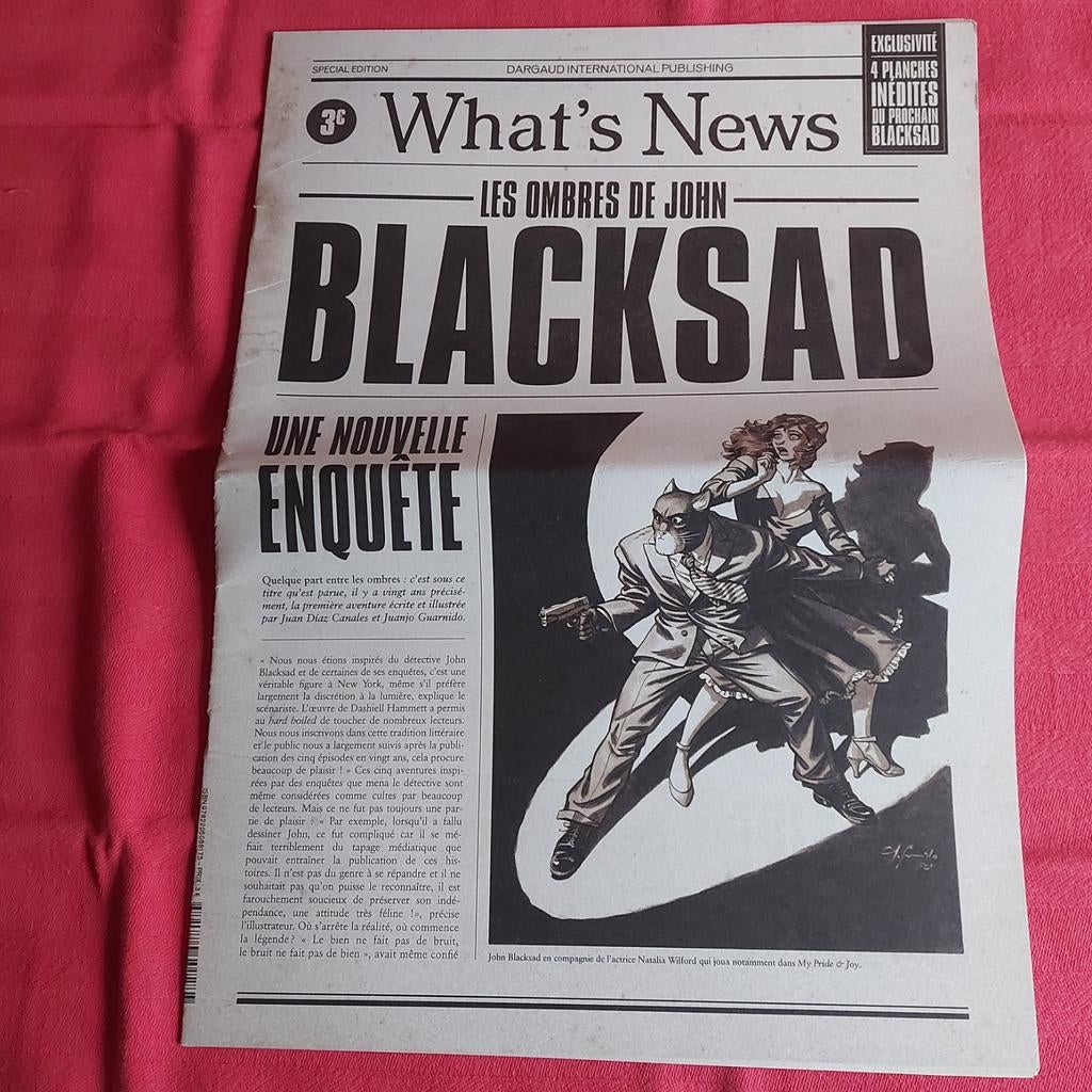 Blacksad krant, special edition, nieuw, Eén stripboek, Ophalen of Verzenden, Nieuw