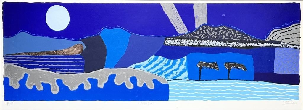 41. Zeefdruk, Ronald Boonacker- "Aruba", begin 21e eeuw, Antiek en Kunst, Kunst | Litho's en Zeefdrukken, Ophalen of Verzenden