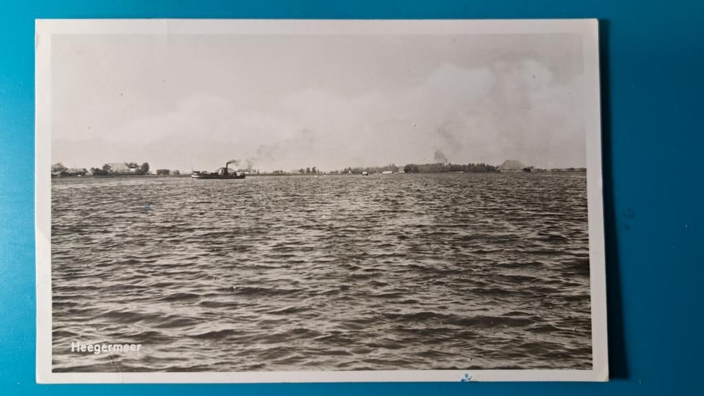 Heeg Heegermeer 1954 stoomboot sleper, Ophalen of Verzenden, 1940 tot 1960, Gelopen, Friesland