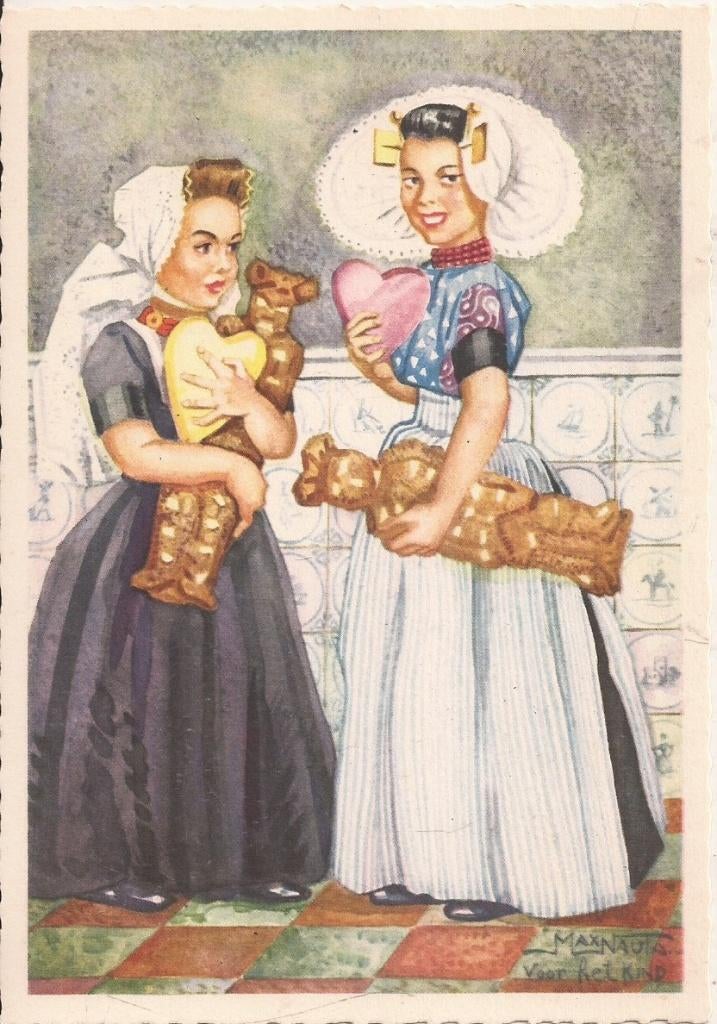 Zeeland Sint Nicolaas Max Nauta Voor het Kind 1956, Ophalen of Verzenden, 1940 tot 1960, Ongelopen, Zeeland