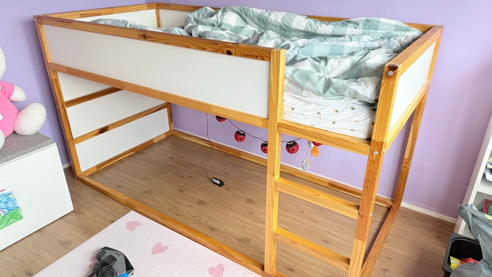 IKEA KURA omkeerbaar bed - grenen/wit, Ophalen, Gebruikt, Eenpersoons, Minder dan 160 cm