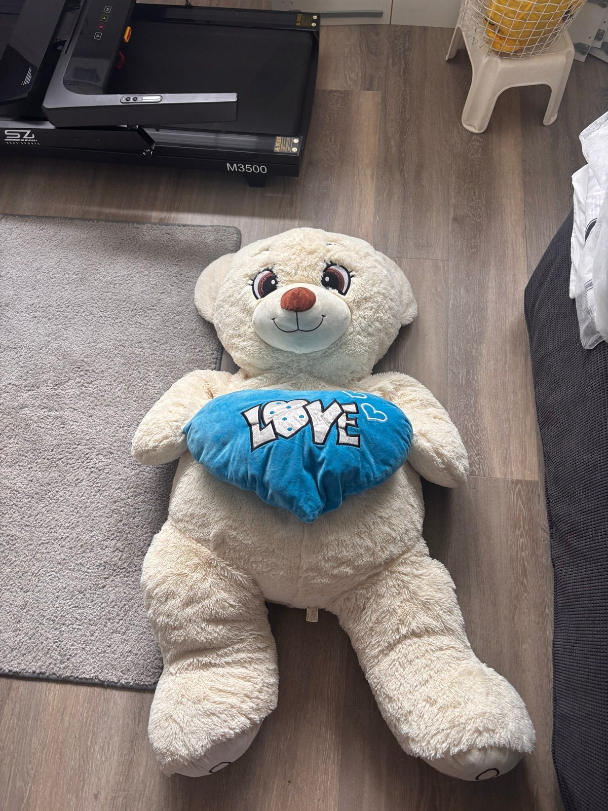 Grote knuffelbeer met hartje 'LOVE' - XXL formaat, Overige karakters, Beer, Ophalen of Verzenden, Zo goed als nieuw