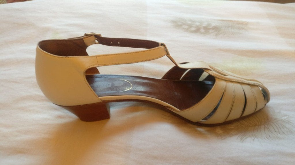 Waardijk dames zomerschoenen sandalen met hak maat 38, Wit, Waardijk, Gedragen, Sandalen of Muiltjes