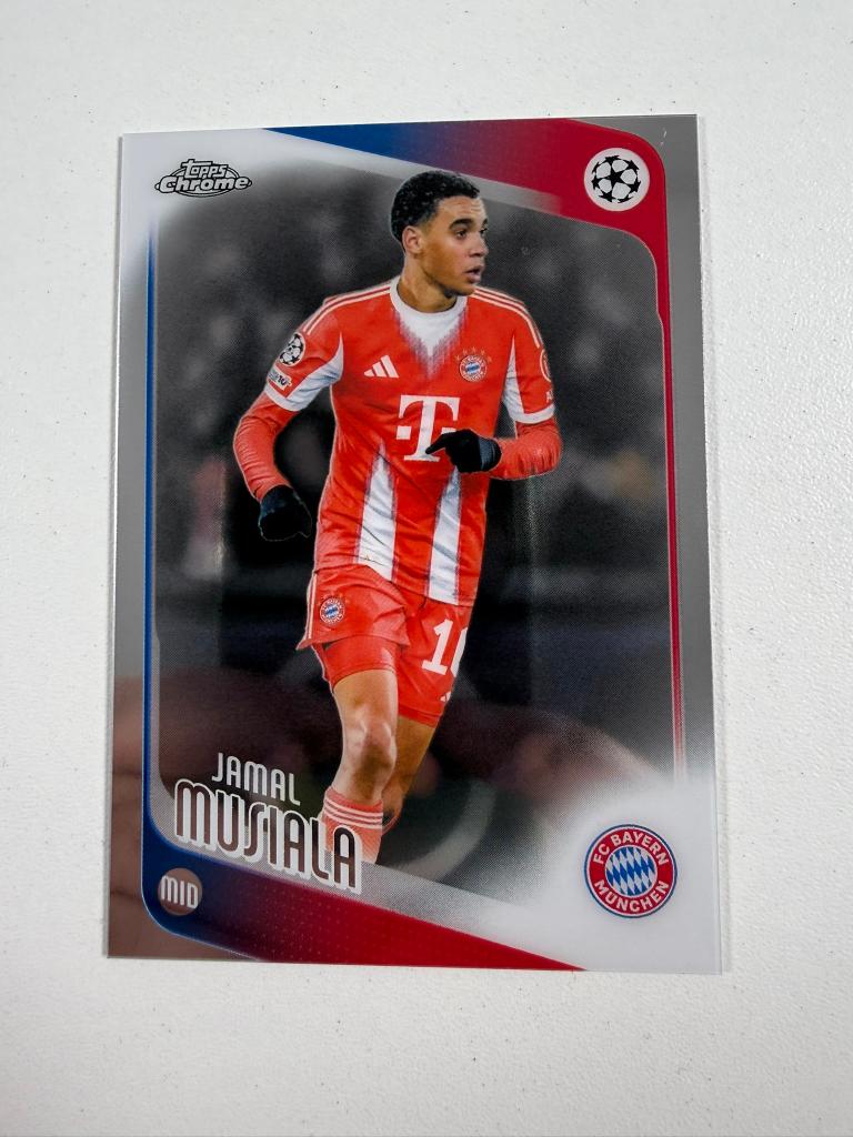 130 Jamal Musiala Topps Chrome 2025-26, Ophalen of Verzenden, Nieuw, Buitenlandse clubs, Poster, Plaatje of Sticker