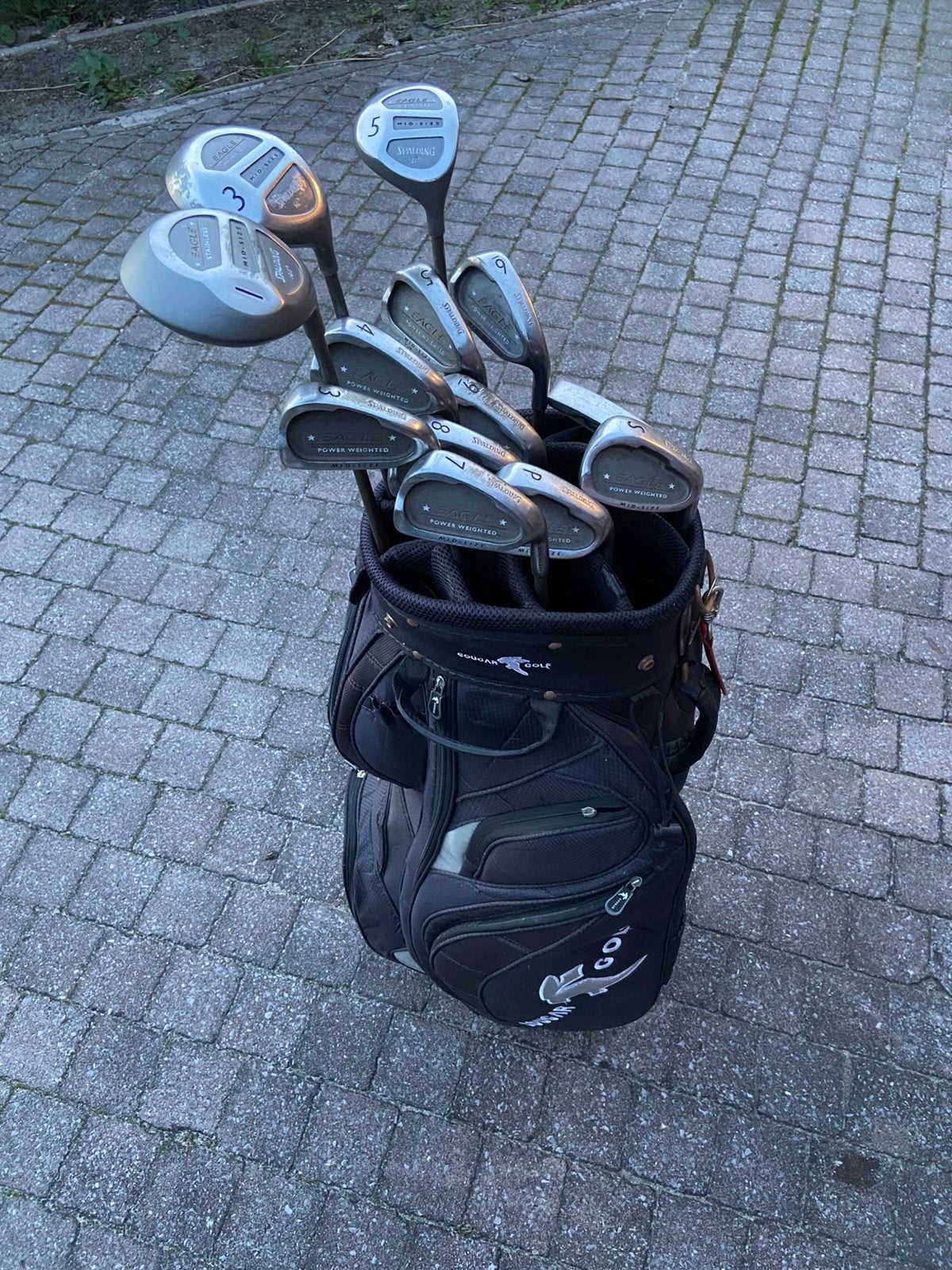 Complete Spalding Golfset inclusief Cougar Cartbag, Sport en Fitness, Ophalen, Zo goed als nieuw, Set