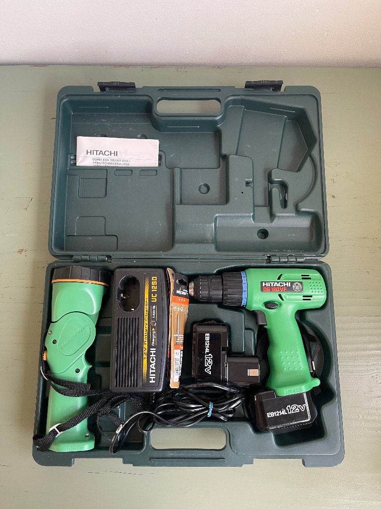 Hitachi Accuboormachine Set, Doe-het-zelf en Verbouw, Gereedschap | Boormachines, Ophalen, Gebruikt, Boor- en Schroefmachine