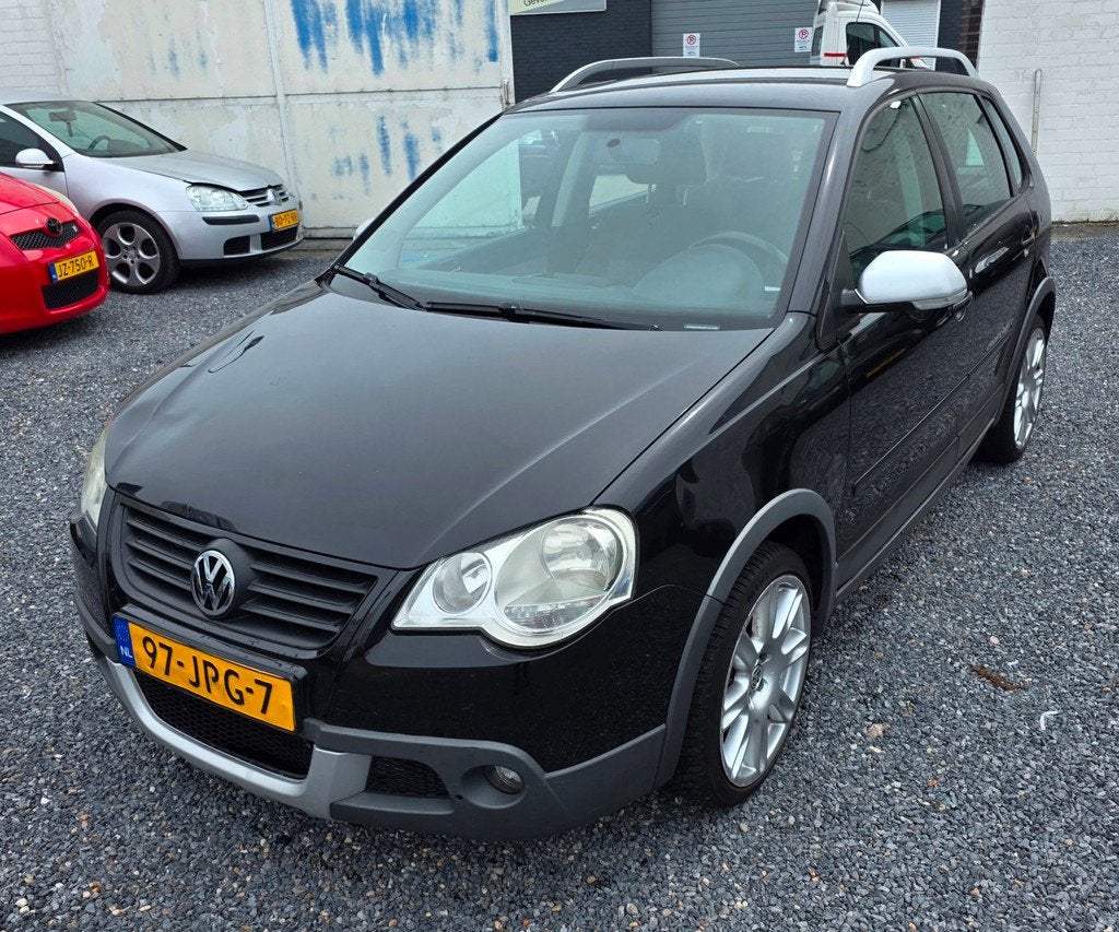 Volkswagen Polo 1.4-16V Cross 5 deurs Airco, Voorwielaandrijving, Gebruikt, Zwart, Startonderbreker