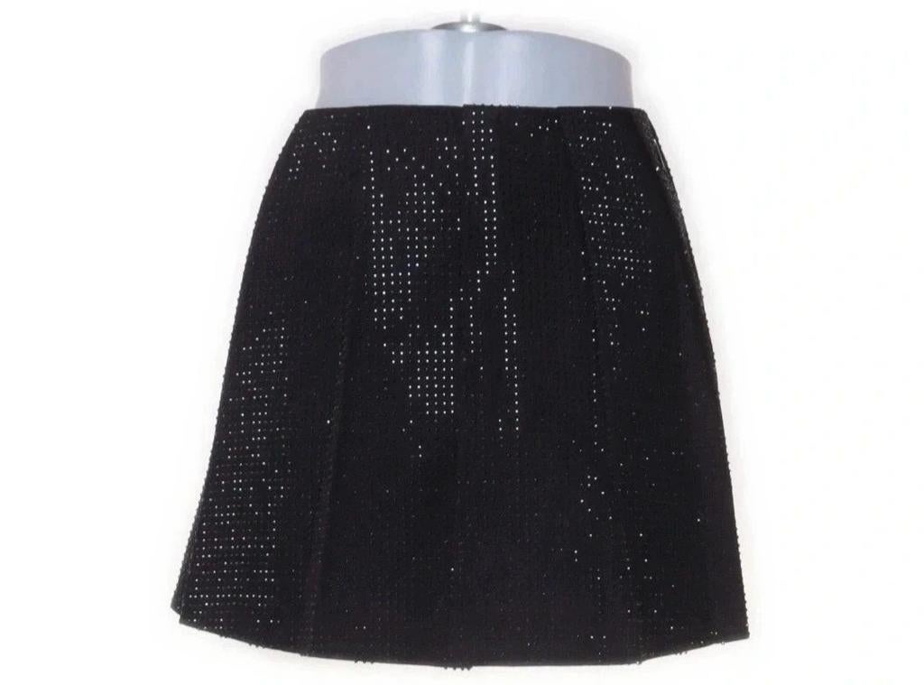 Marnière de Voir Zwarte Geplooide Minirok Strass Maat 42 Nie, Verzenden, Marniere de voir, Zwart, Maat 42/44 (L)