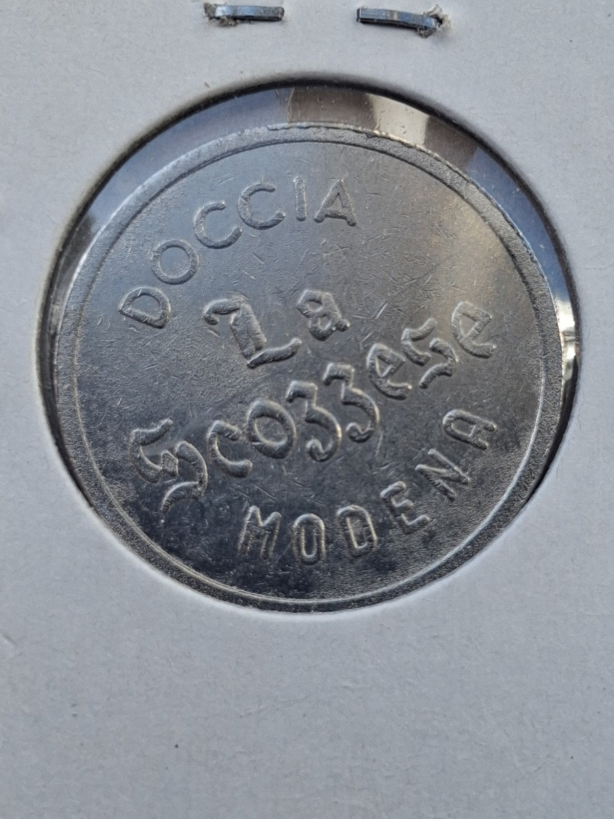 Italiaanse promotiepenning Doccia La Scozzese Modena, Ophalen of Verzenden, Overige materialen, Buitenland