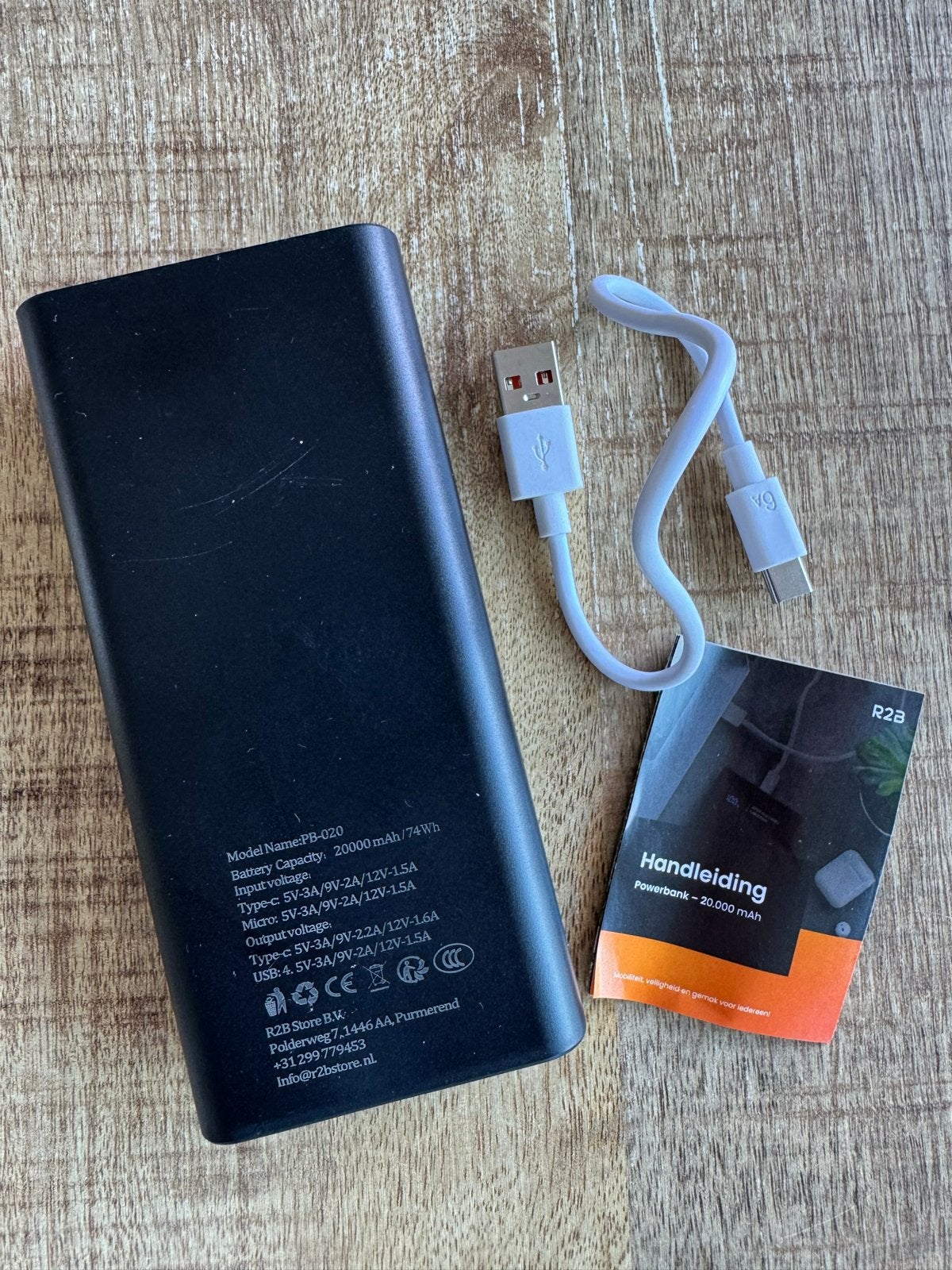 R2B Powerbank 20000 mAh - Super Fast Charge, Ophalen, Nieuw