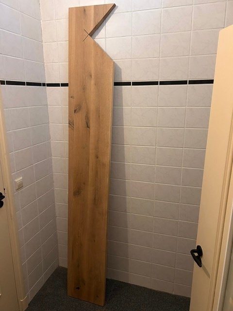 Licht eikenhouten plank, Doe-het-zelf en Verbouw, Hout en Planken, Ophalen, 25 tot 50 mm, Eiken, Nieuw