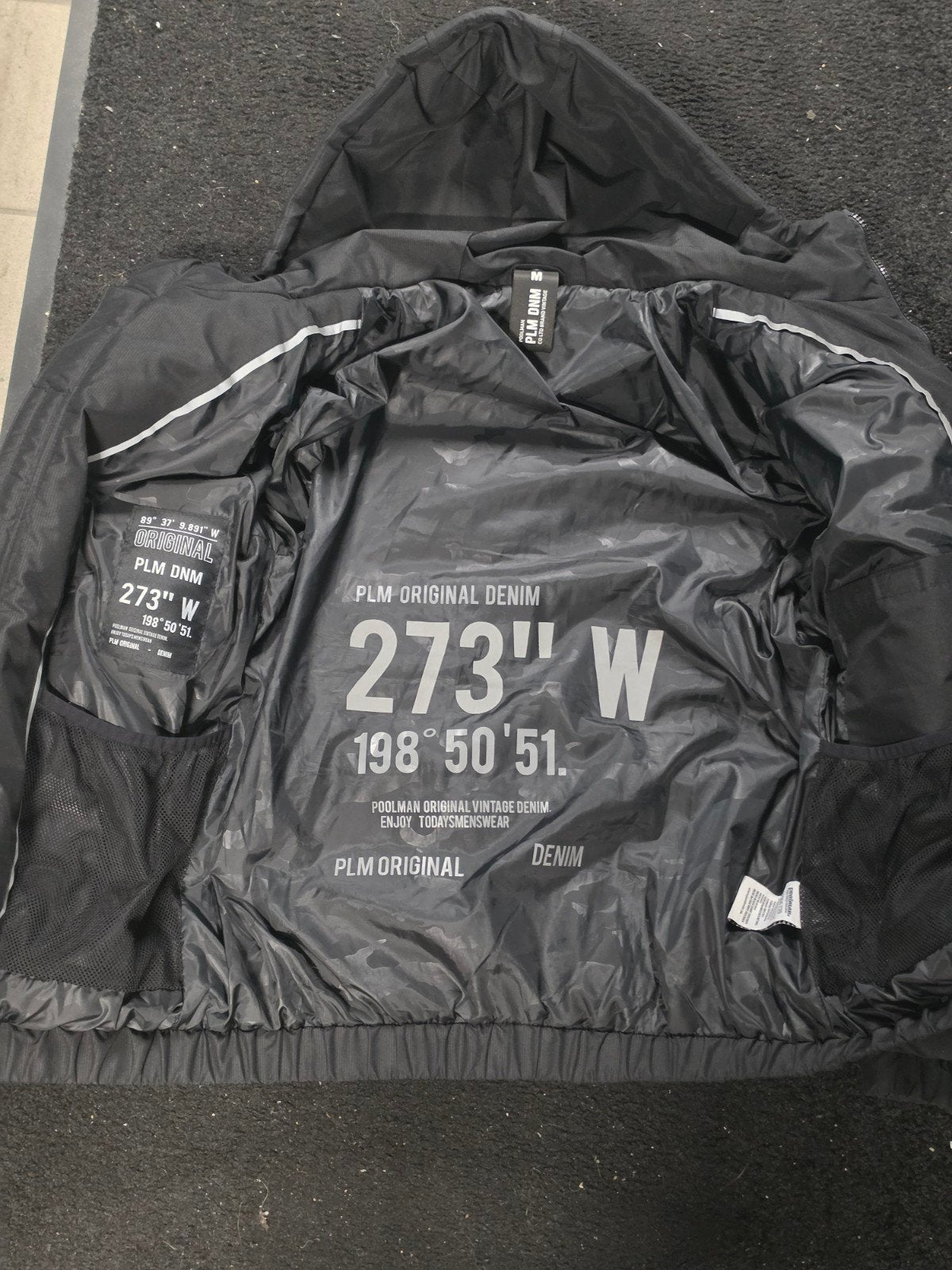 PLM Original Denim 273 Zwarte Puffer Jacket, Kleding | Heren, Jassen | Winter, Ophalen, Maat 48/50 (M), Zwart, Zo goed als nieuw
