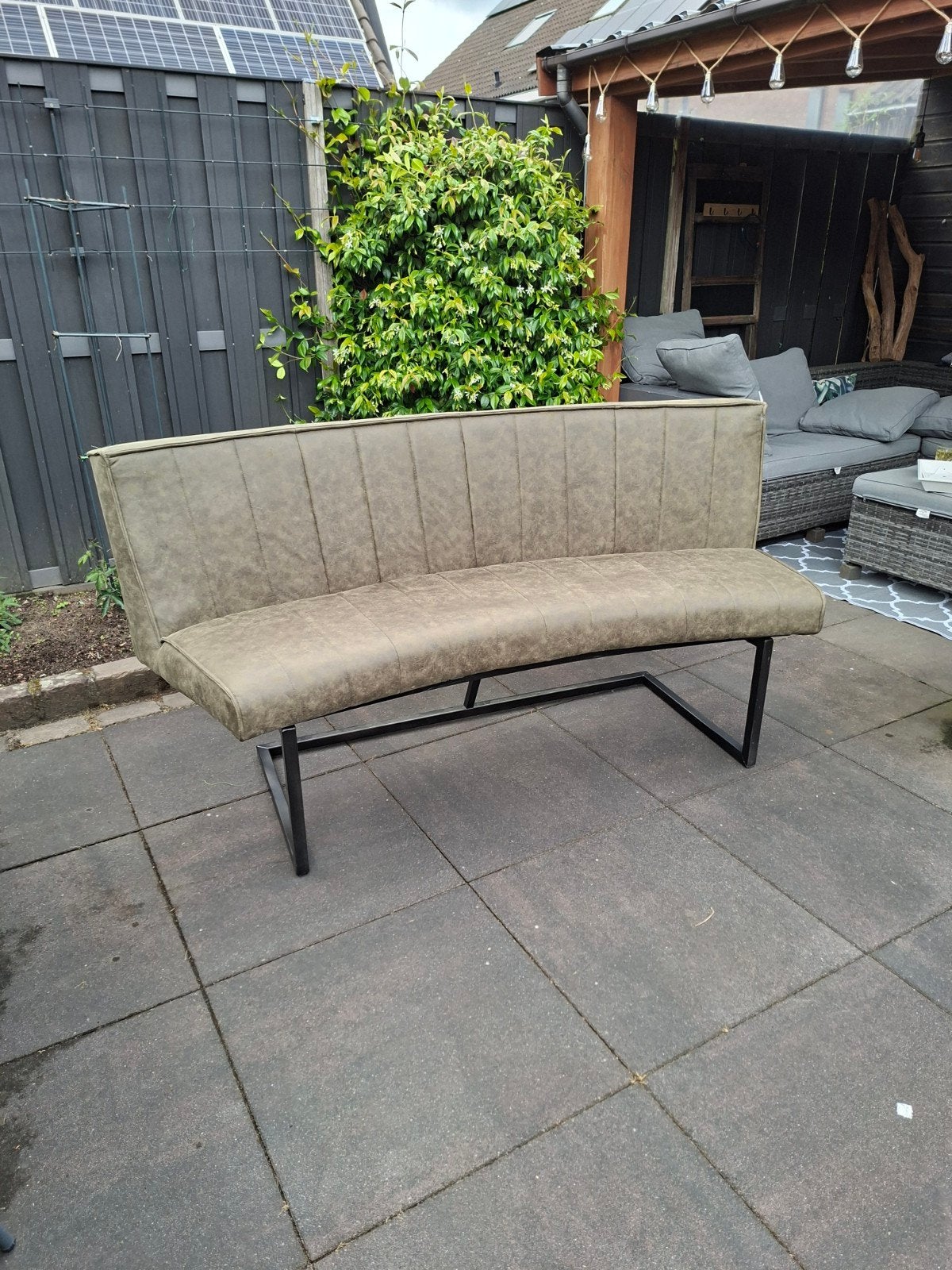 Te koop nieuwe ovale eethoek bank 180cm, Ophalen of Verzenden, 75 tot 100 cm, Driepersoons, 150 tot 200 cm
