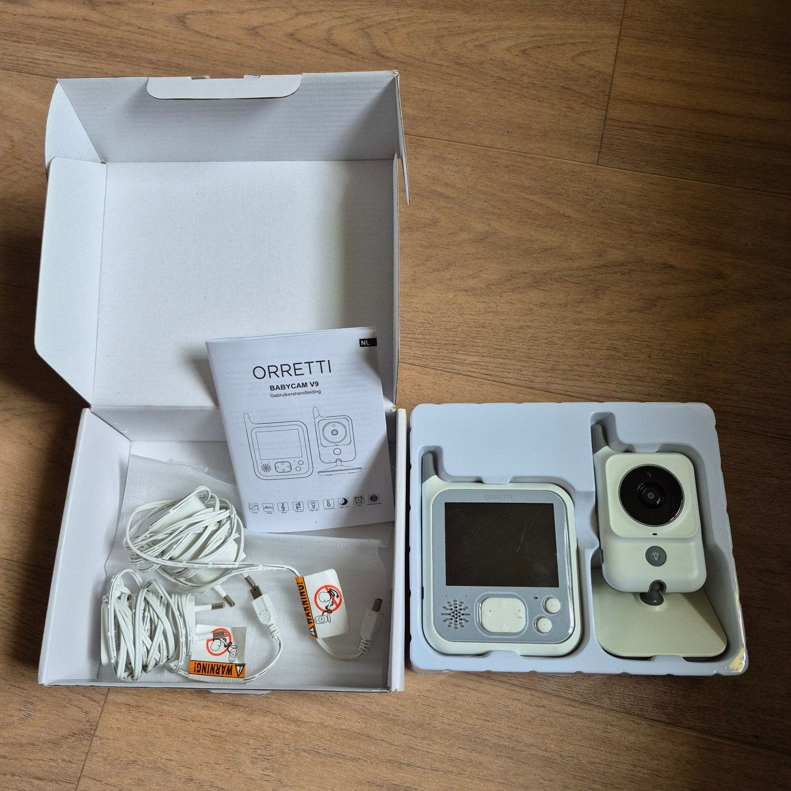 Orretti Babycam V9 babyfoon met handleiding, Ophalen, Gebruikt, Minder dan 100 meter, Camera