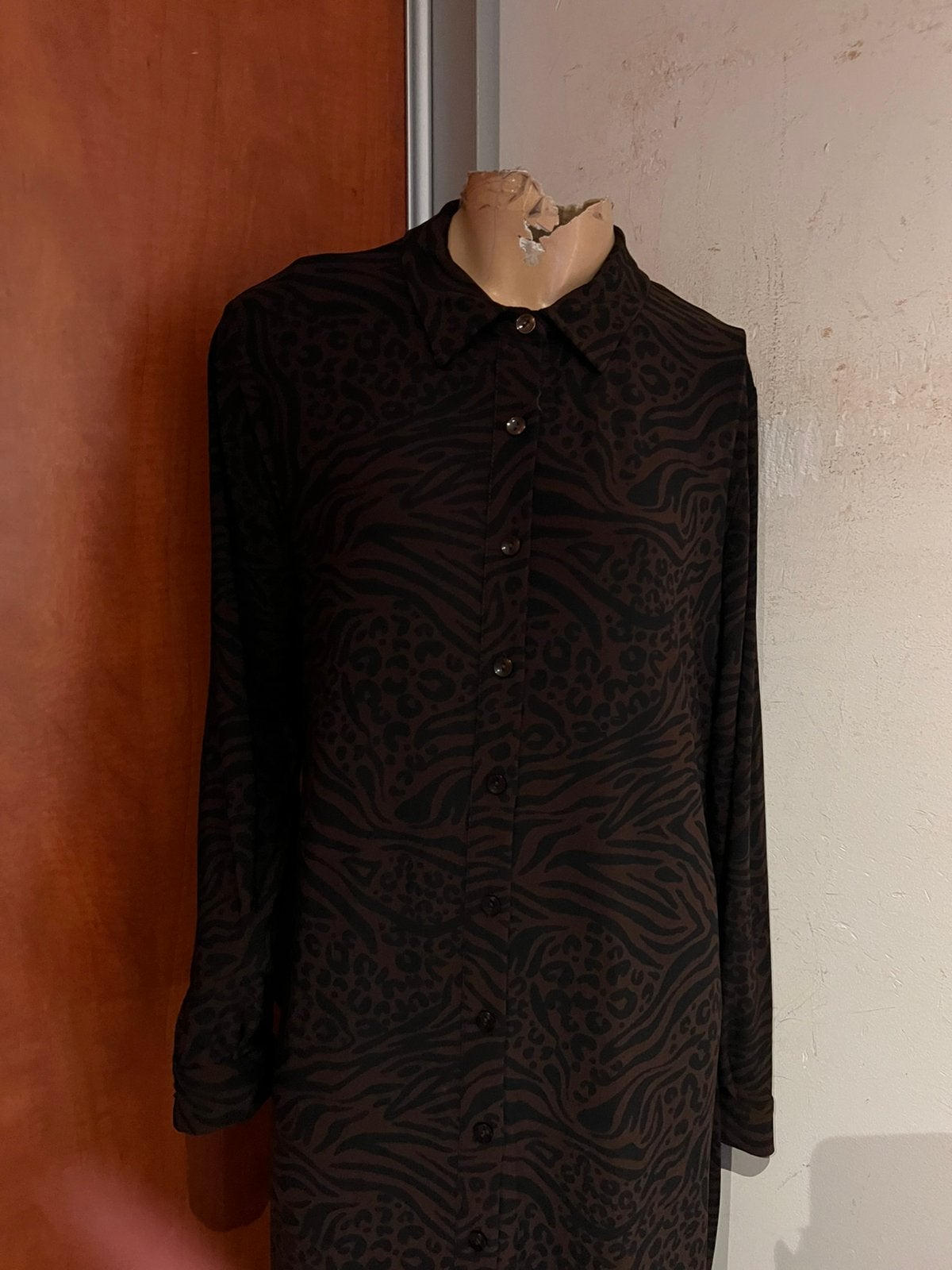 TRIPLE NINE jurk met ceintuur maat xl zgan, Kleding | Dames, Bruin, Triple nine, Ophalen of Verzenden, Zo goed als nieuw