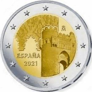 2 Euro Spanje 2021 UNC - Toledo, Postzegels en Munten, Verzenden, Spanje, 2 euro, Losse munt