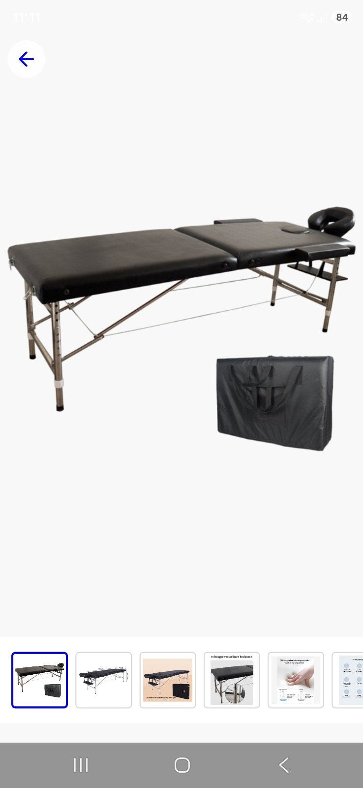 Massagetafel opvouwbaar, Sport en Fitness, Ophalen, Zo goed als nieuw, Massagetafel