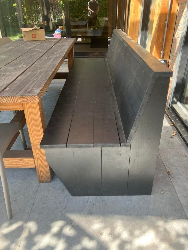 Robuuste buiten (of binnen) bank, Tuin en Terras, Tuinsets en Loungesets, Ophalen, Gebruikt, 6 zitplaatsen, Bank