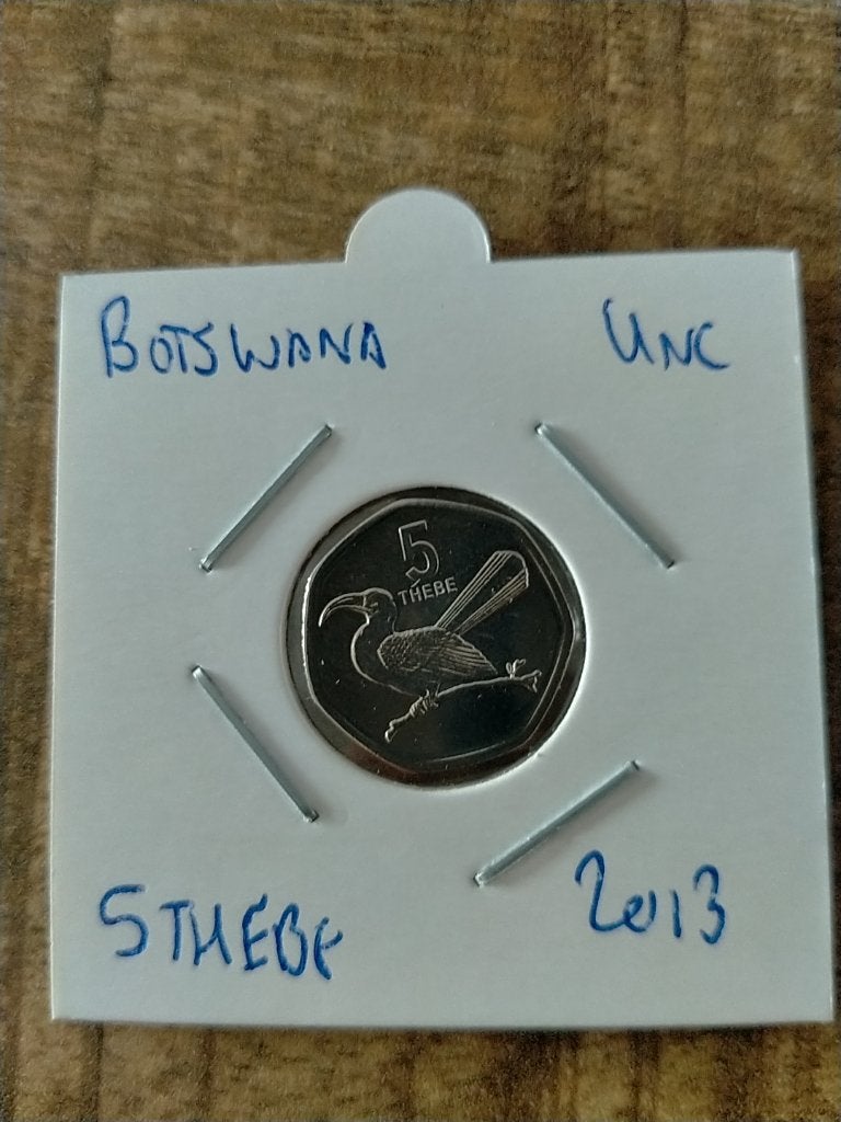 Botswana 5 Thebe 2013 , UNC, Postzegels en Munten, Munten | Afrika, Verzenden, Overige landen, Losse munt