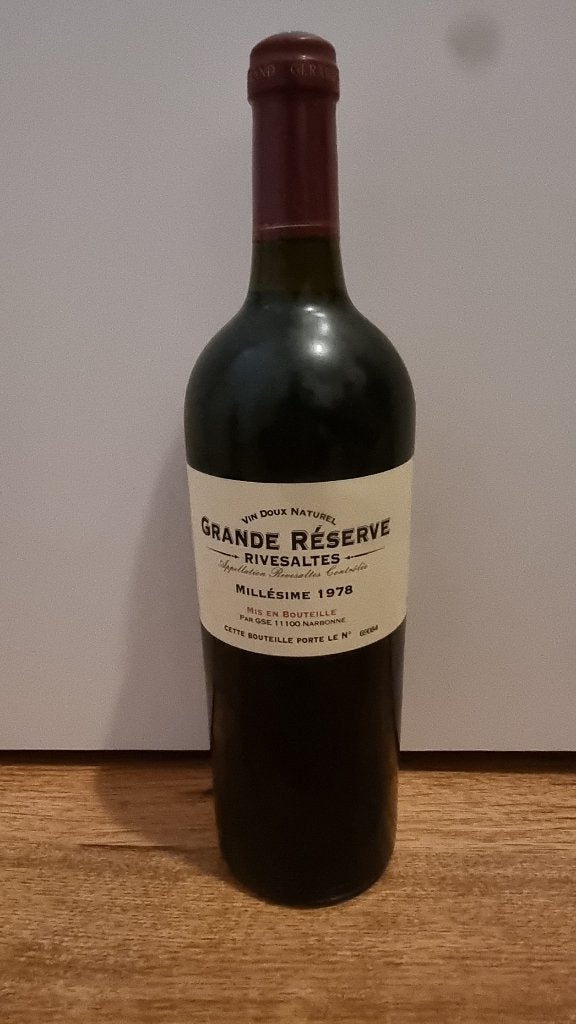 1978 GRANDE RÉSERVE RIVESALTES Vin doux naturel, Frankrijk, Nieuw, Ophalen of Verzenden, Rode wijn