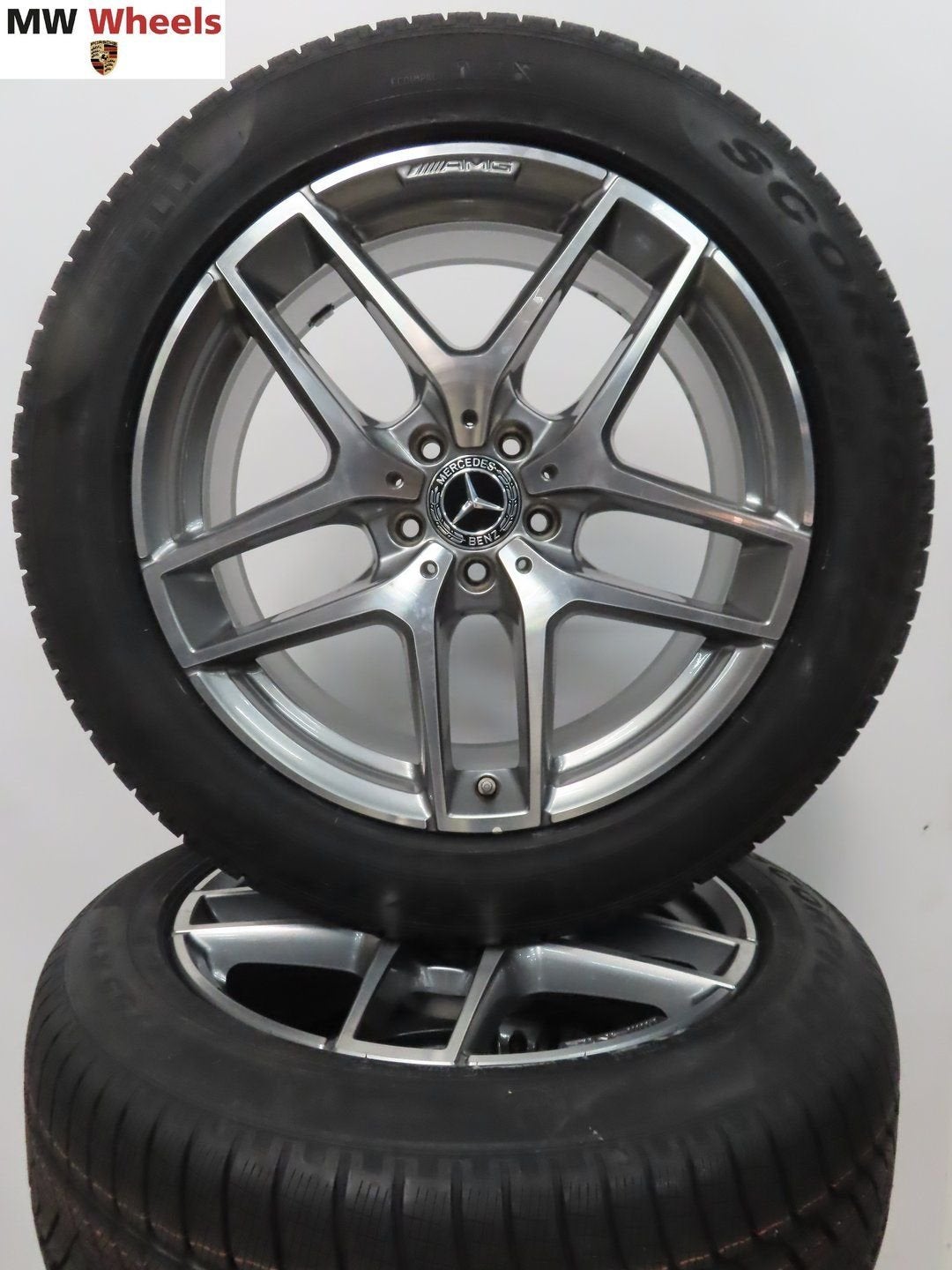 Originele Mercedes AMG 19 inch velgen GLC winterbanden nieuw, 19 inch, Gebruikt, -, -
