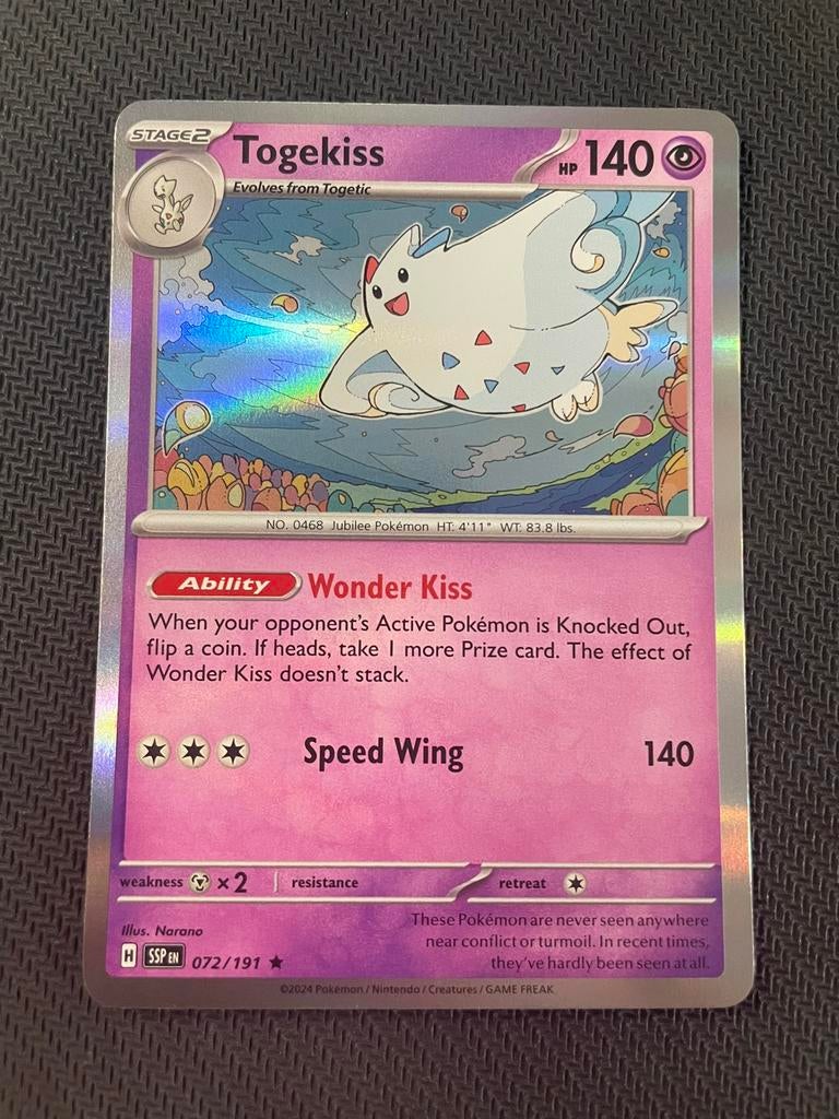 Togekiss 072/191 Rare Holo Surging Sparks Packfresh, Verzenden, Zo goed als nieuw