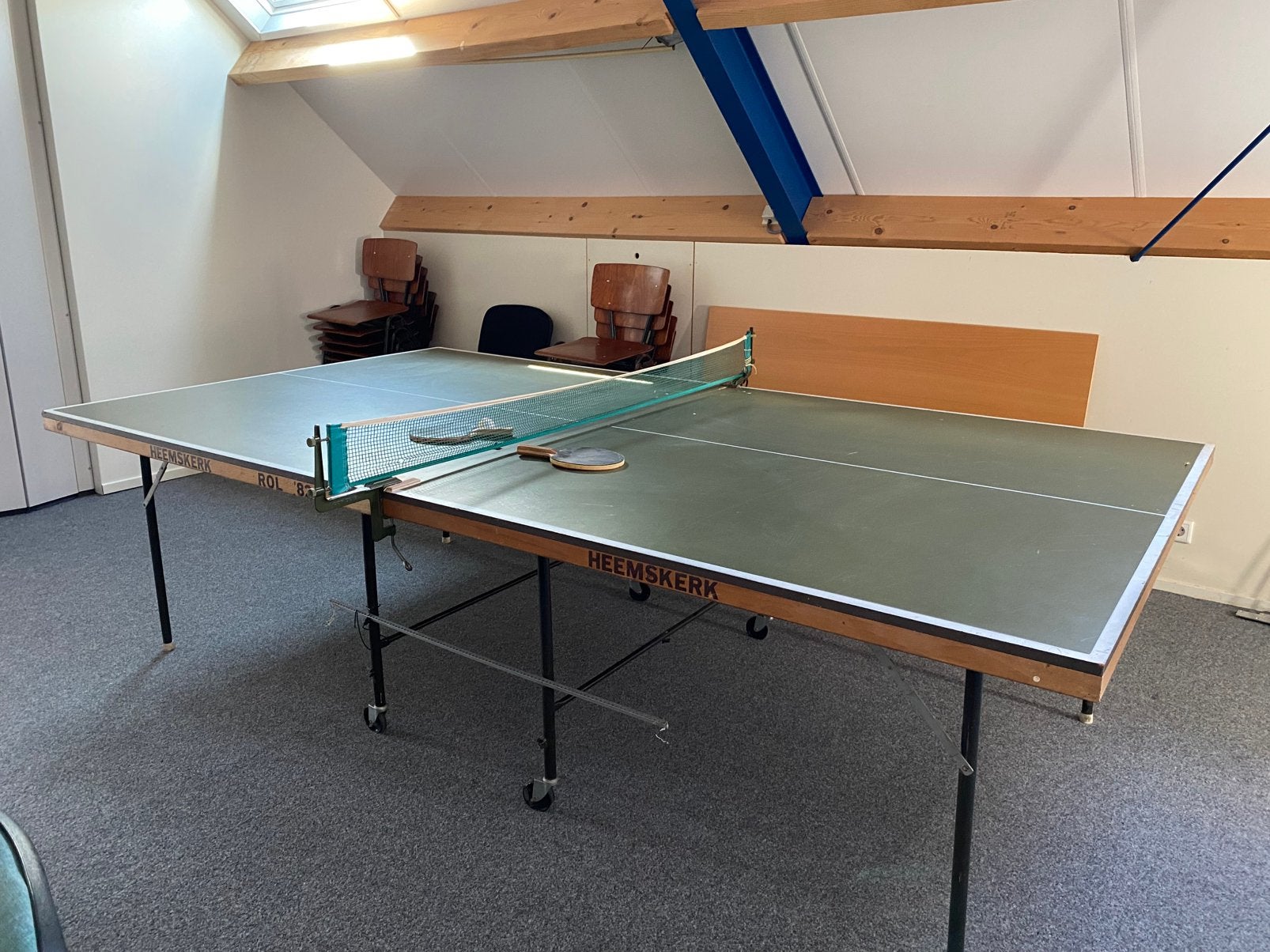 Heemskerk tafeltennistafel, Ophalen, Gebruikt, Tafel Indoor, Inklapbaar