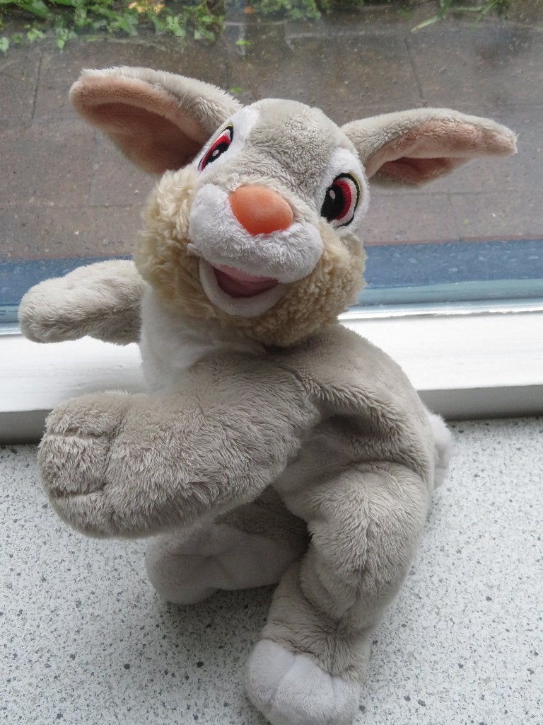 Disney Stampertje merk Nicotoy AH Albert Heijn zacht velours, Kinderen en Baby's, Gebruikt, Disney, Grijs, Ophalen of Verzenden